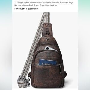 Brown Leather Sling Bag